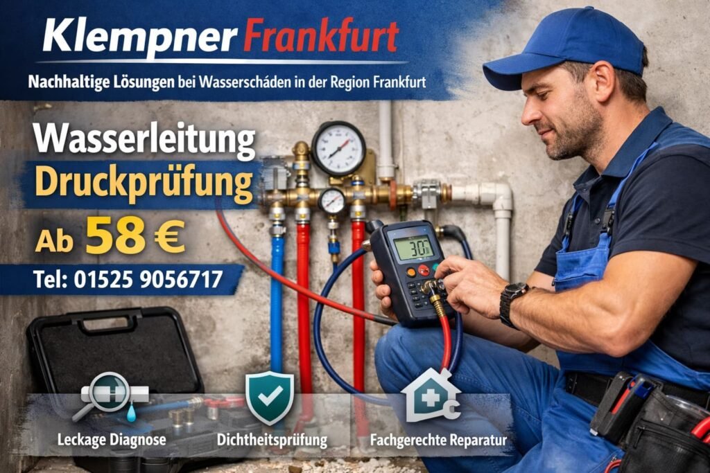 wasserleitung druckprüfung