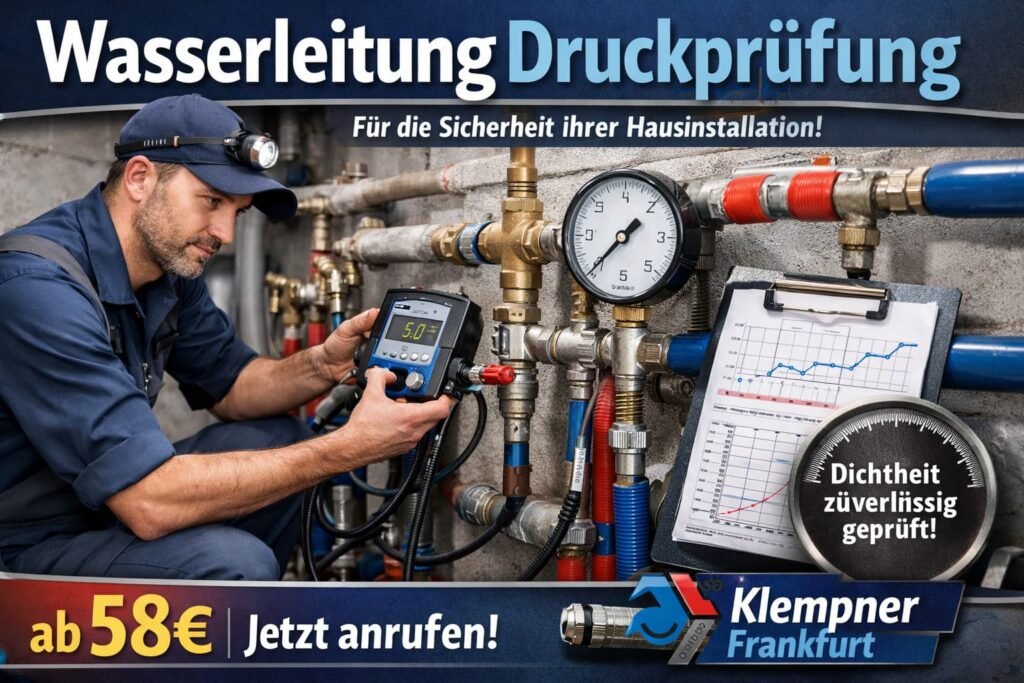 wasserleitung druckprüfung