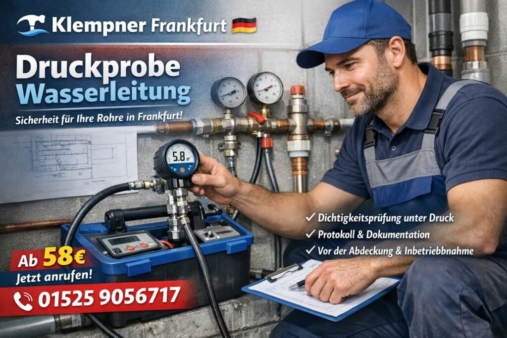 druckprobe wasserleitung
