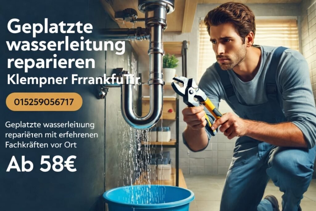 geplatzte wasserleitung reparieren