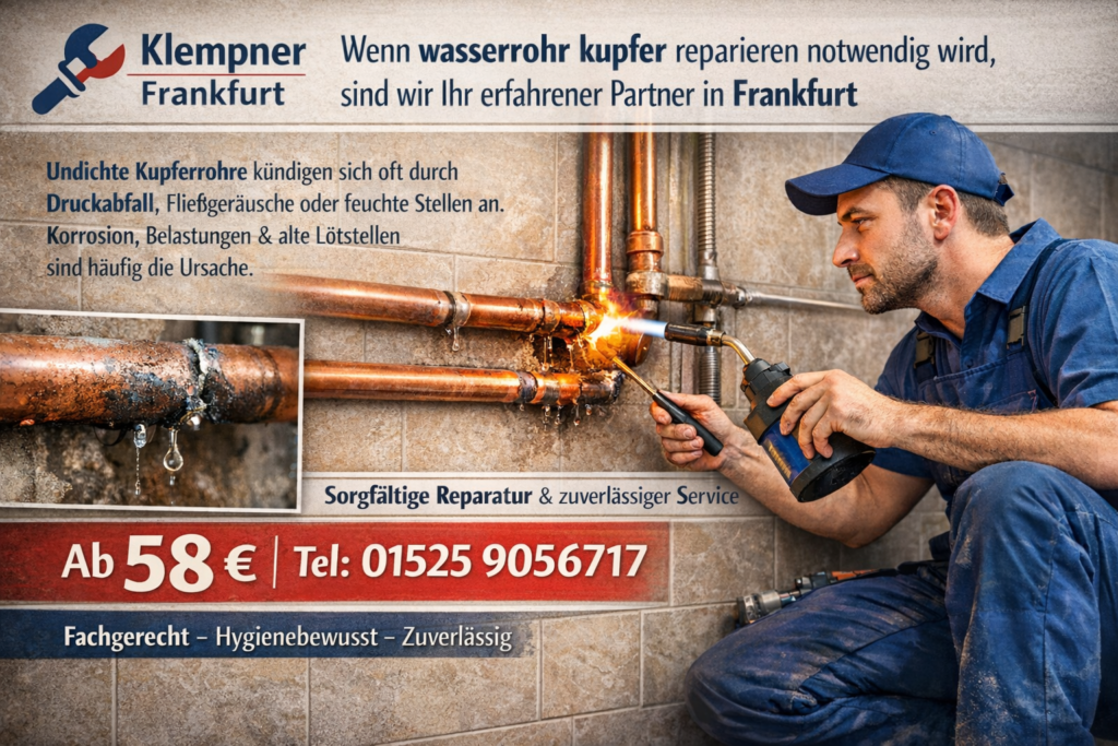 wasserrohr kupfer reparieren