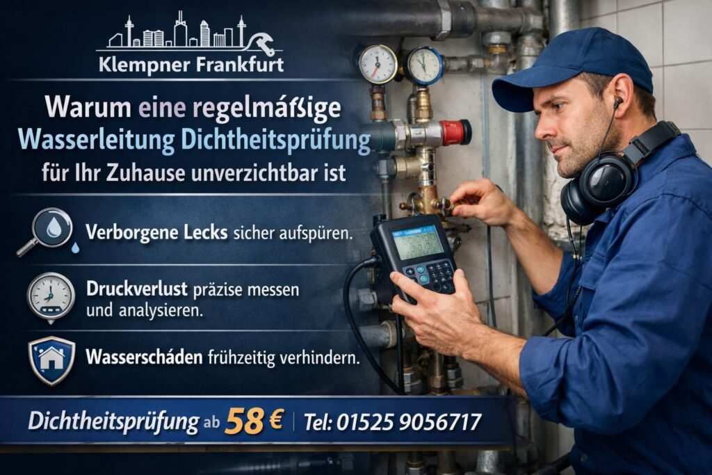 Wasserleitung Dichtheitsprüfung
