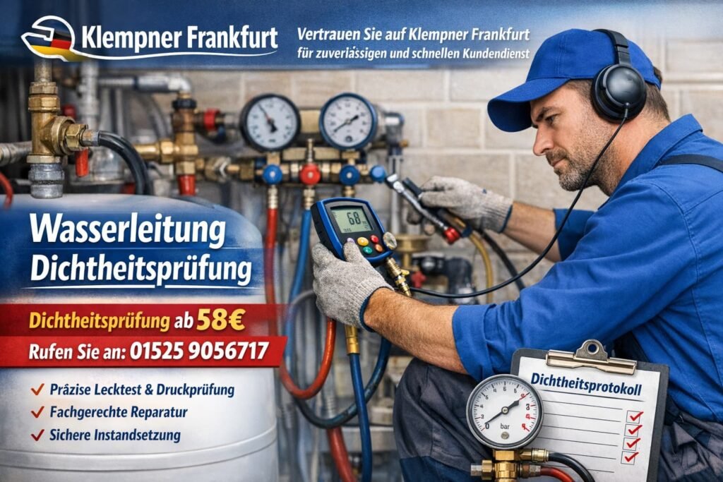 Wasserleitung Dichtheitsprüfung