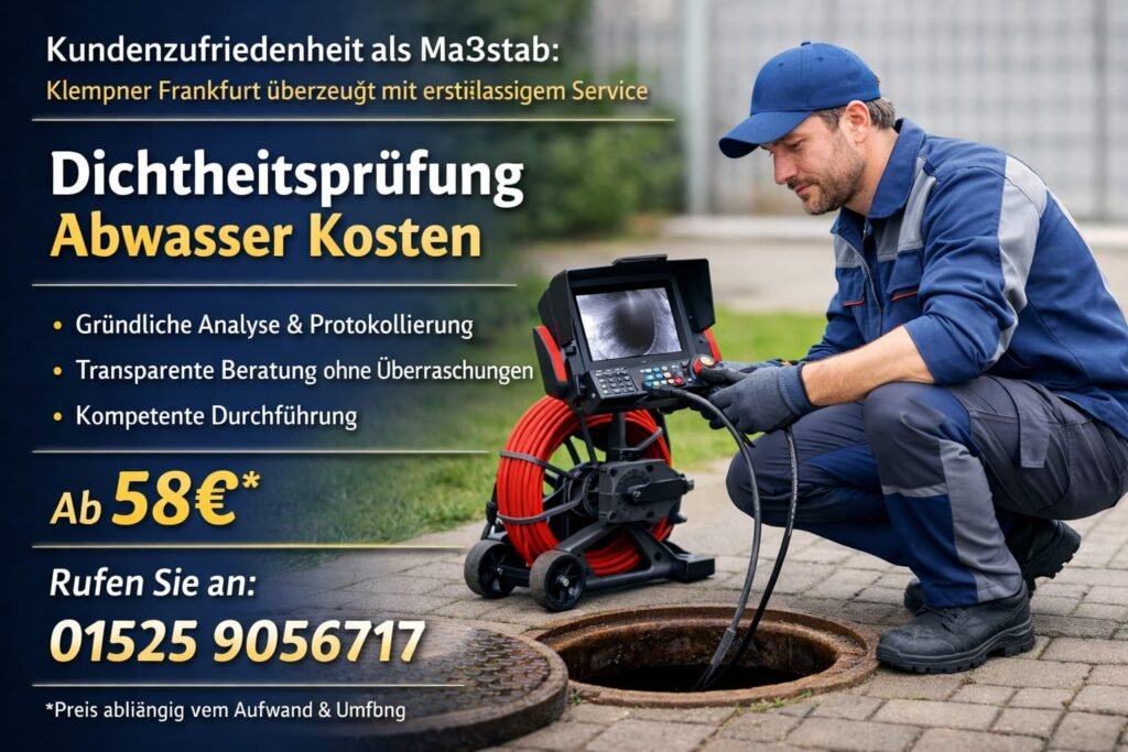 dichtheitsprüfung abwasser kosten