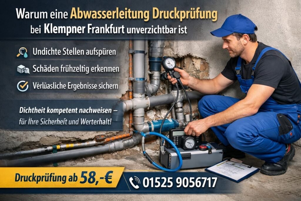 Abwasserleitung Druckprüfung
