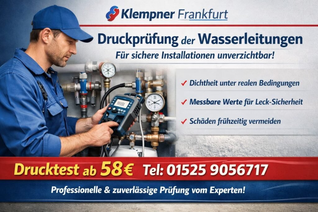druckprüfung wasserleitung