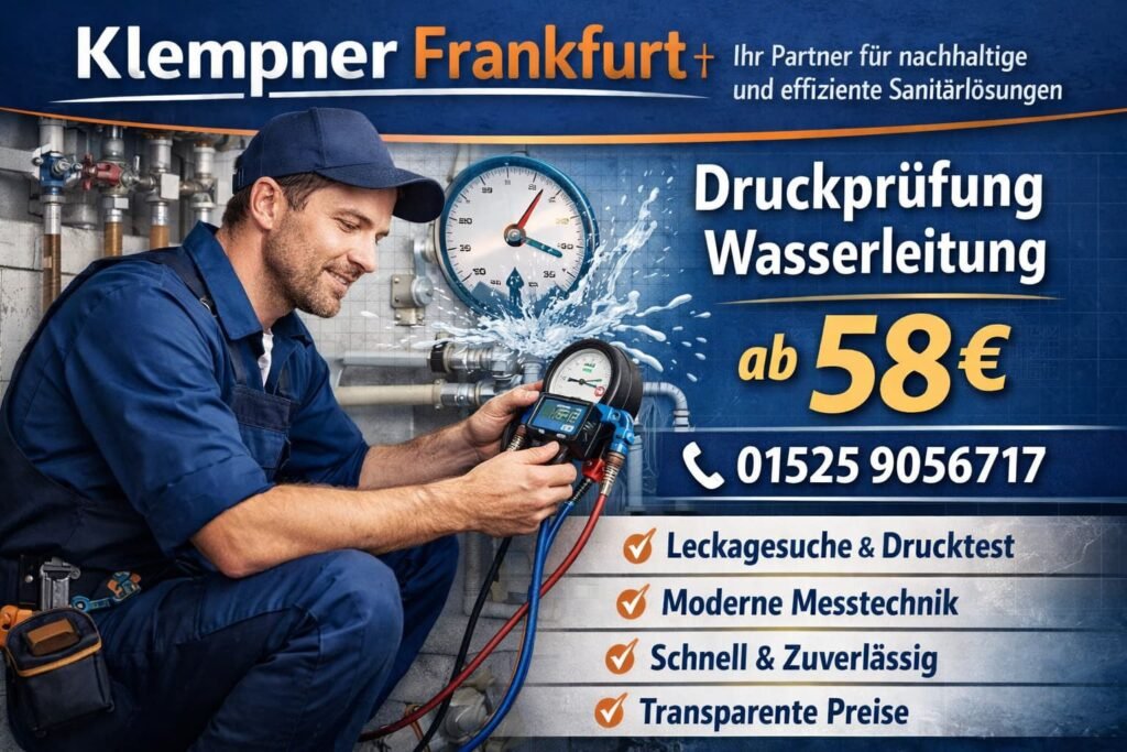 druckprüfung wasserleitung