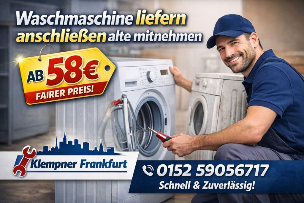 Waschmaschine liefern anschließen alte mitnehmen