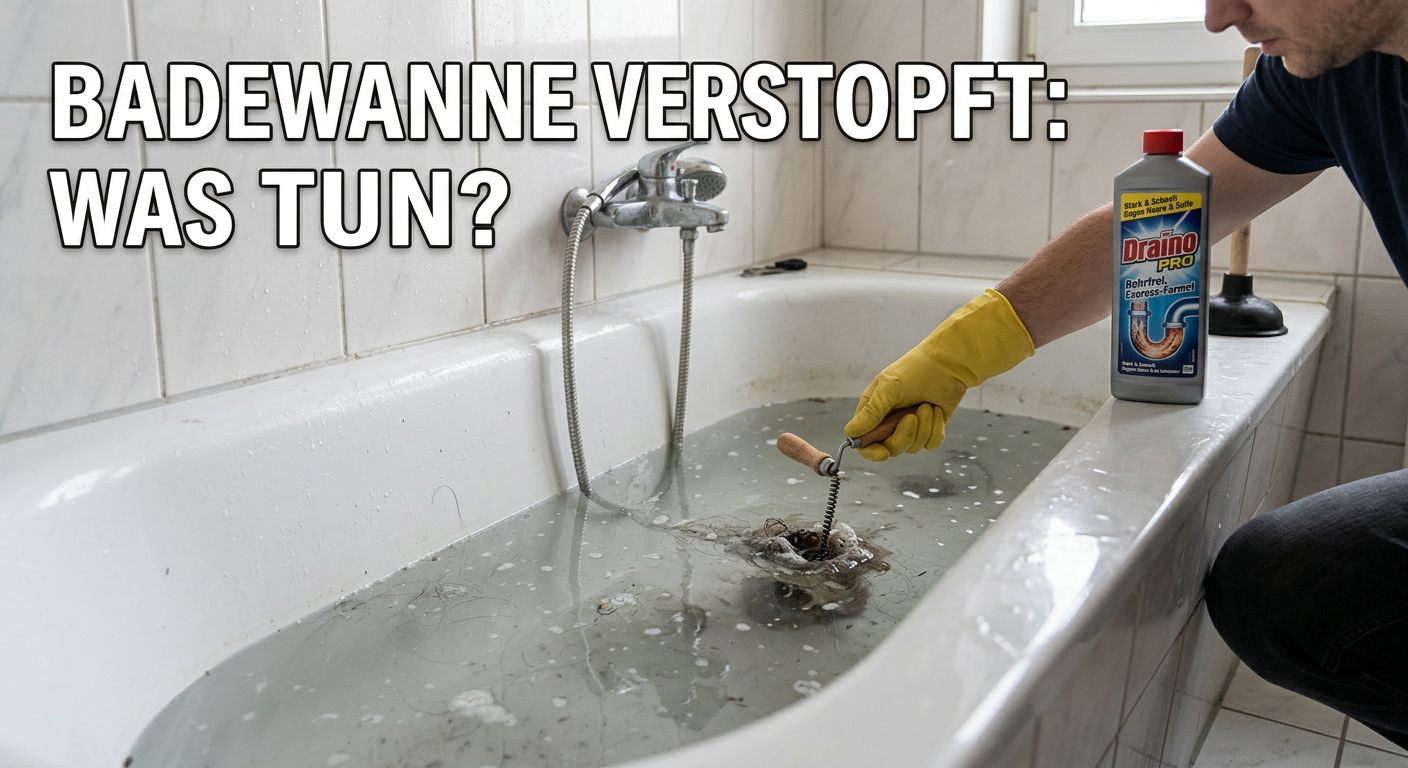 badewanne rohr verstopft was tun