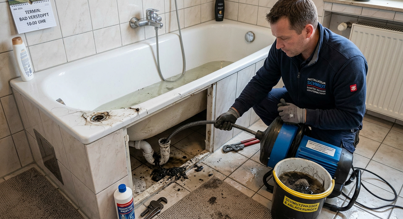 badewanne rohr verstopft was tun