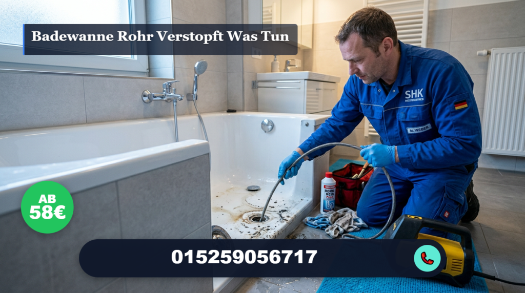 badewanne rohr verstopft was tun