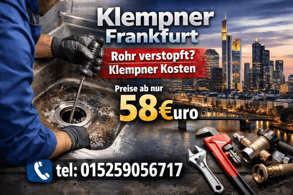 rohr verstopft klempner kosten