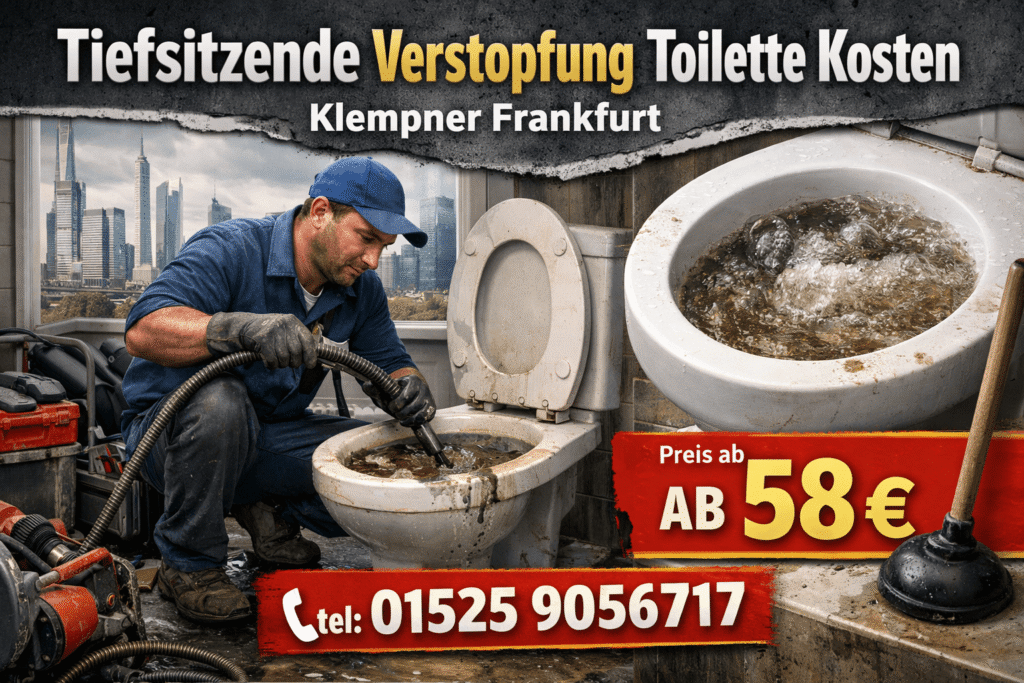 tiefsitzende verstopfung toilette kosten