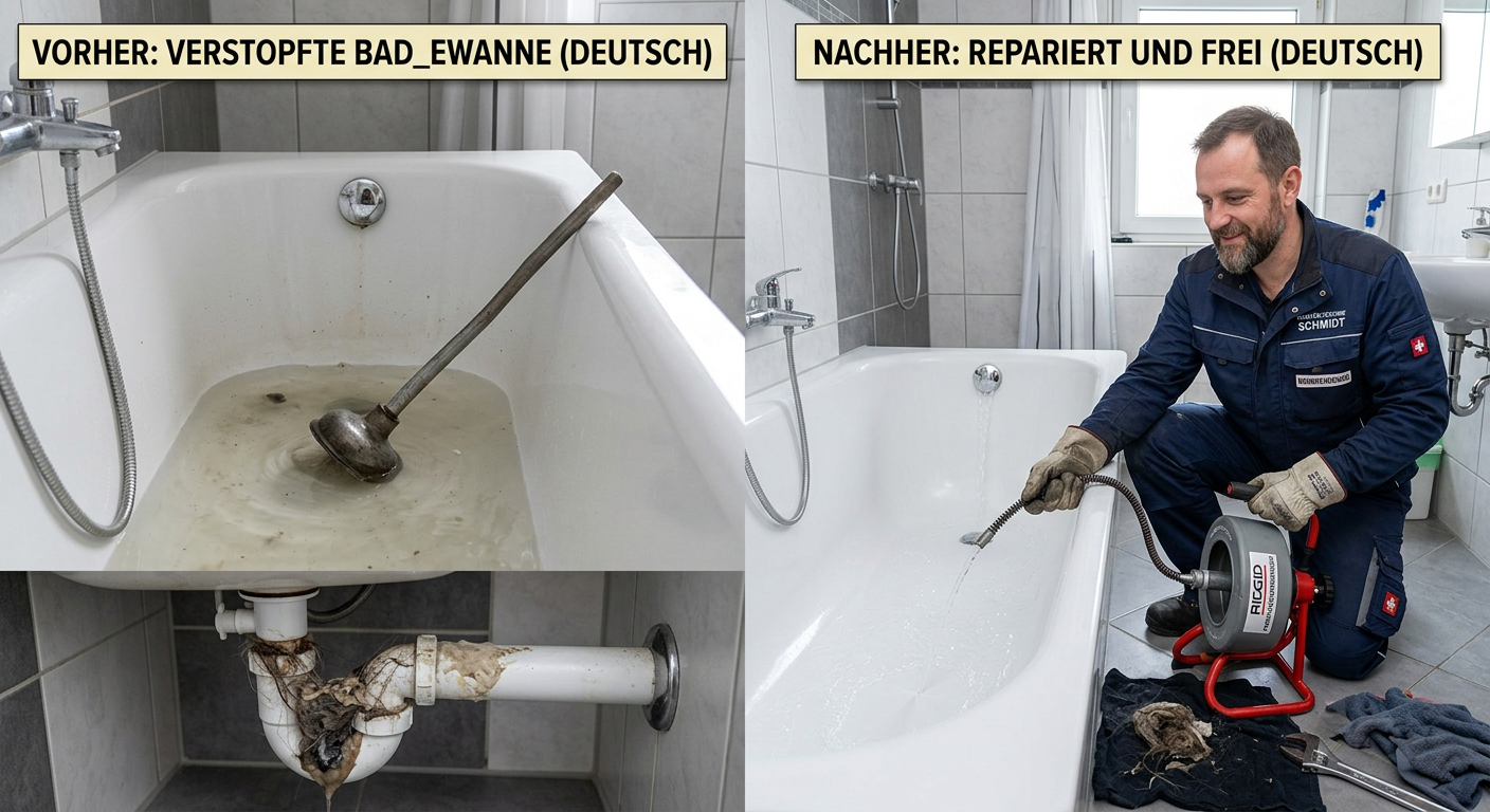 rohr verstopft badewanne