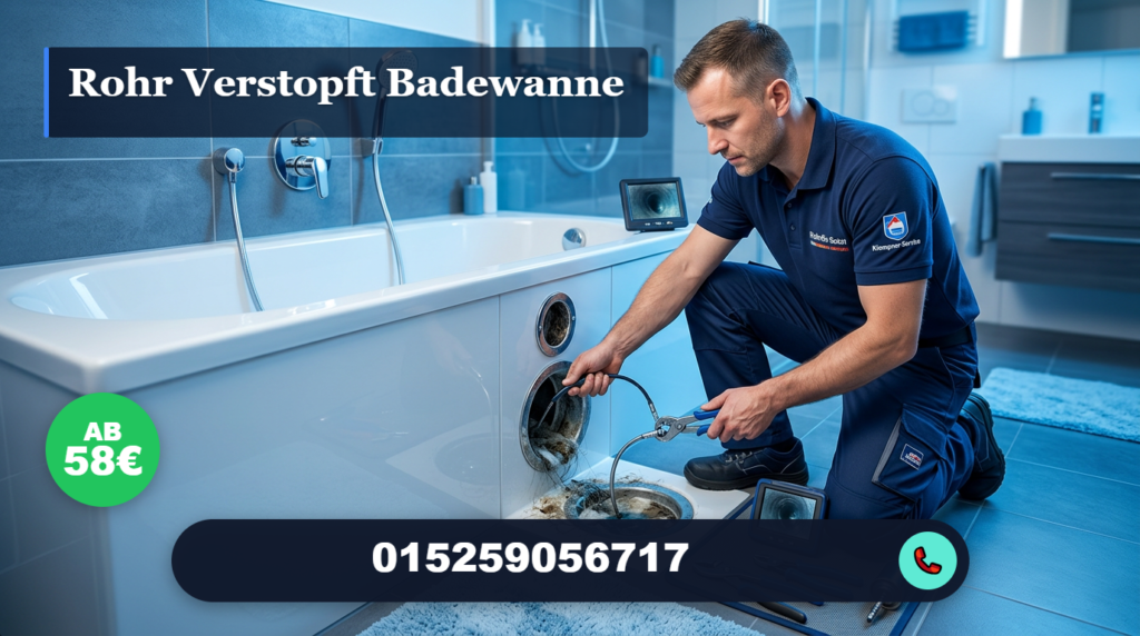 rohr verstopft badewanne