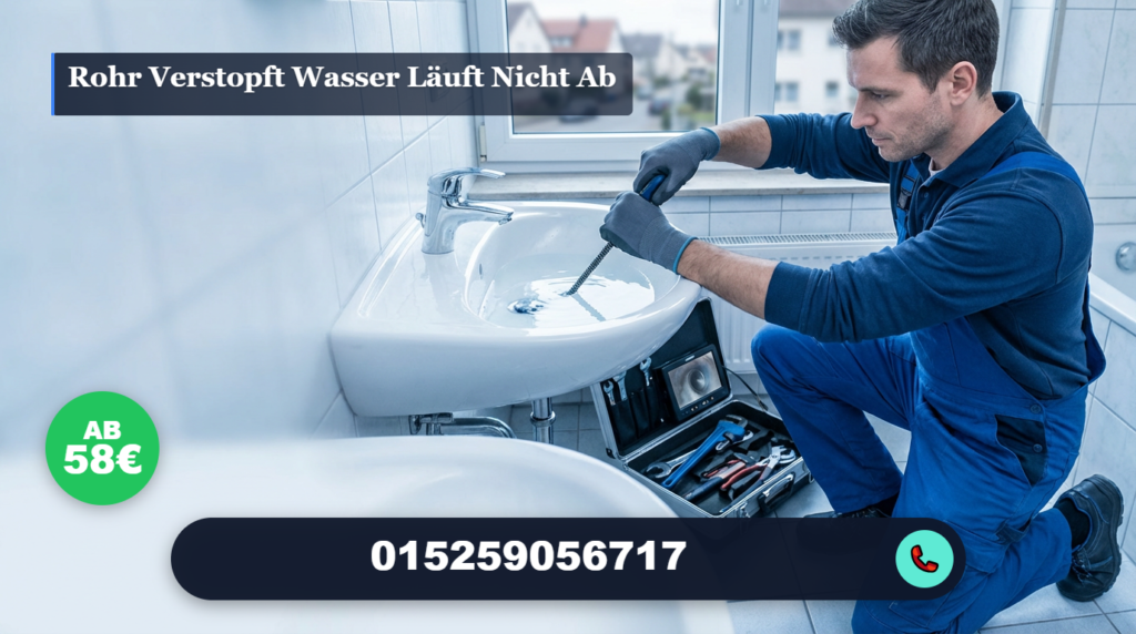 rohr verstopft wasser läuft nicht ab