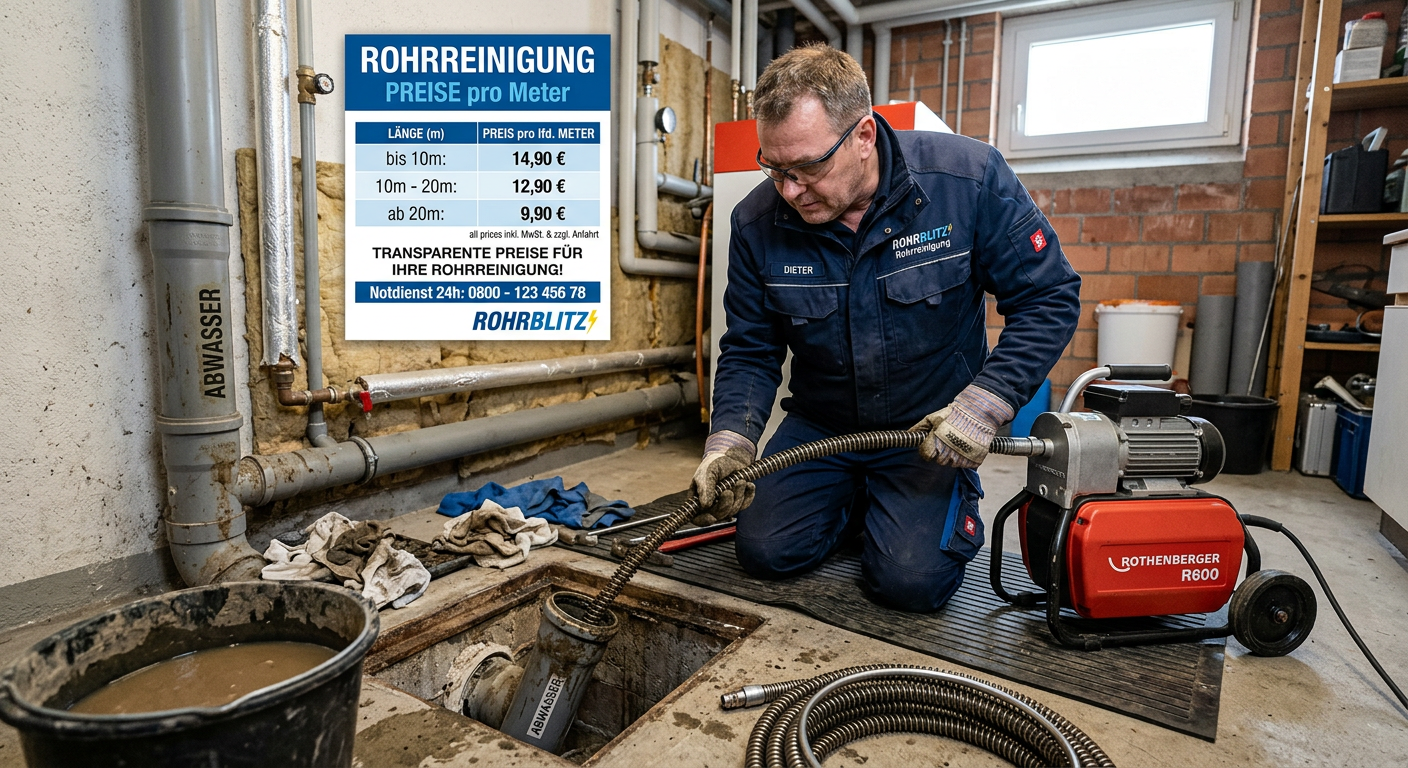 rohrreinigung preise pro meter