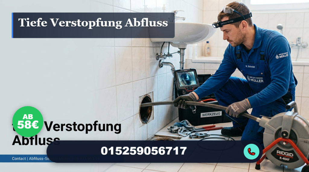 tiefe verstopfung abfluss