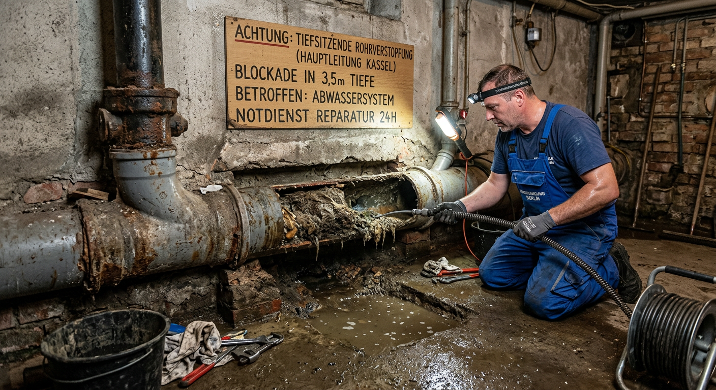 tiefsitzende rohrverstopfung