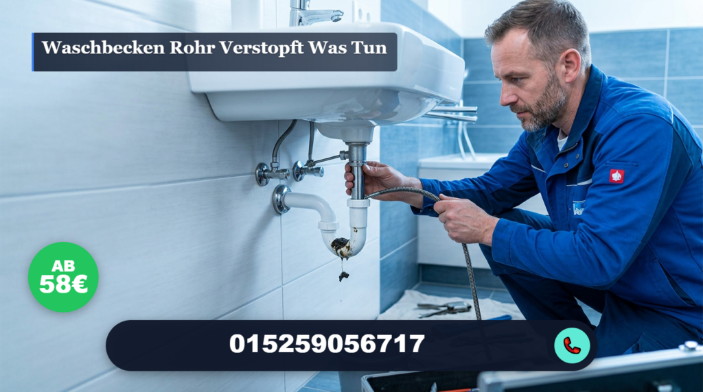 waschbecken rohr verstopft was tun