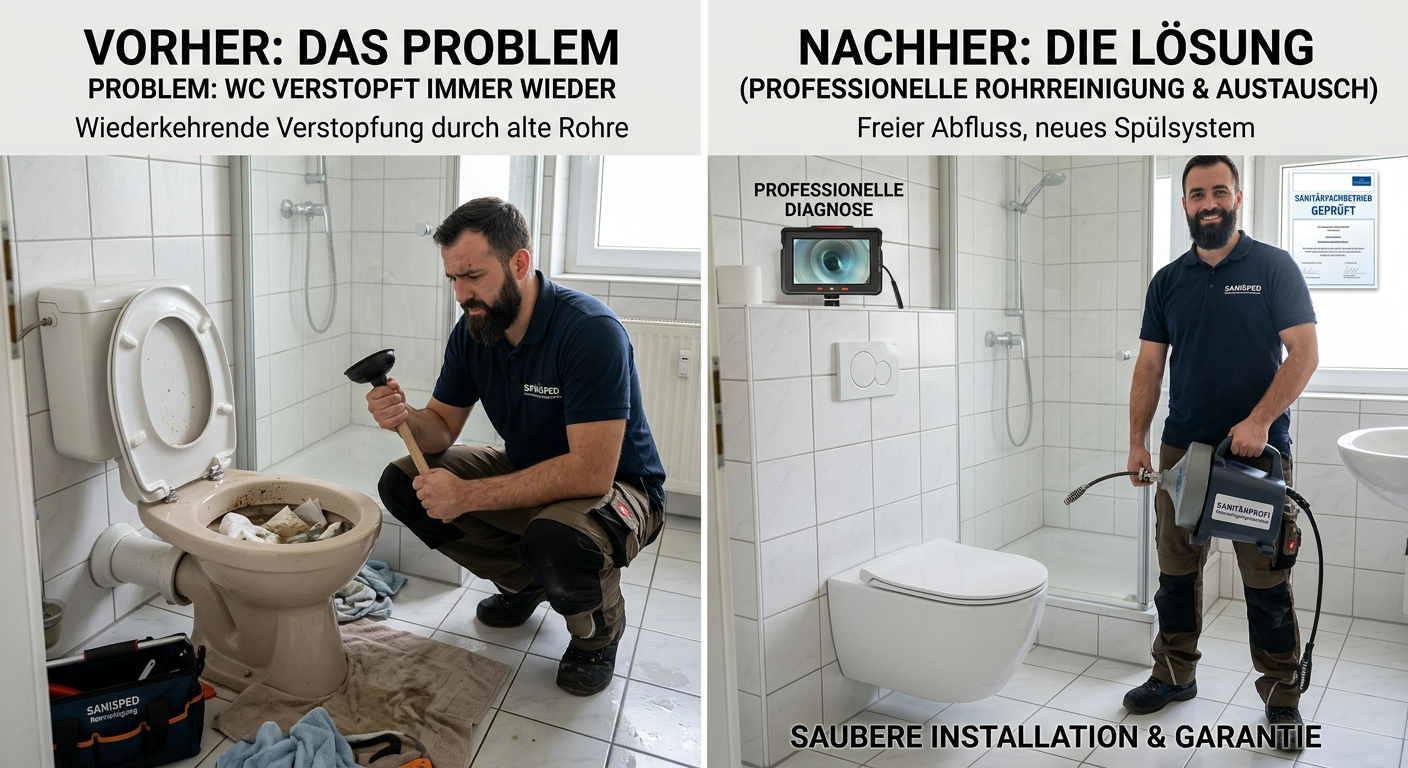 wc verstopft immer wieder