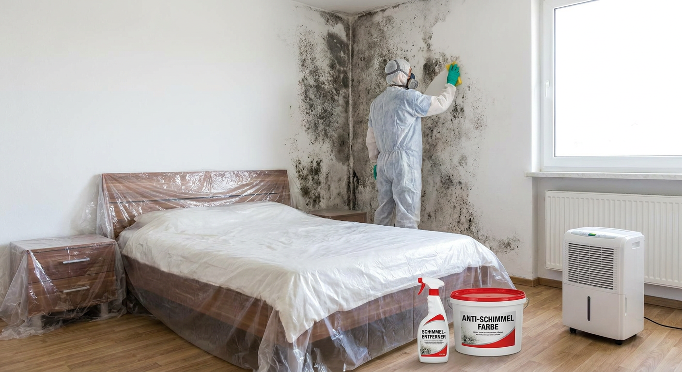 schimmel entfernen im schlafzimmer