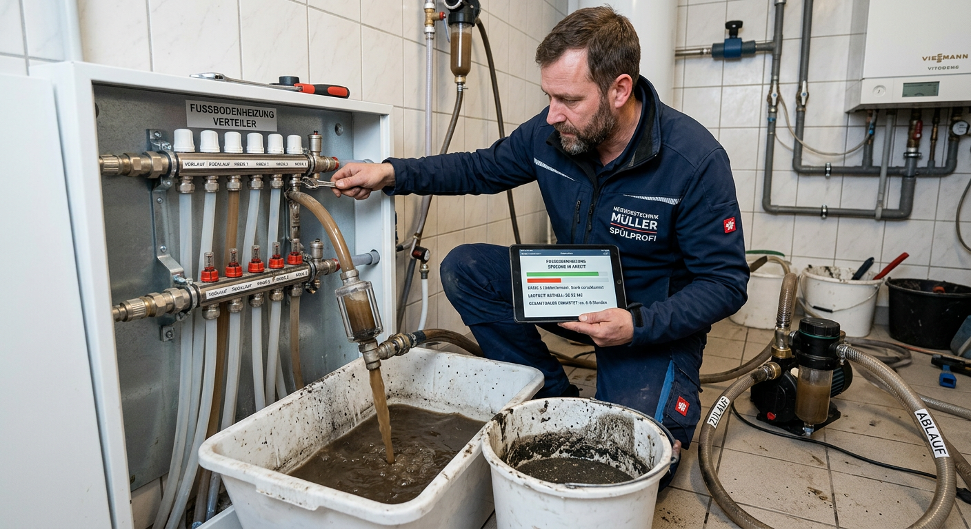 fußbodenheizung spülen dauer
