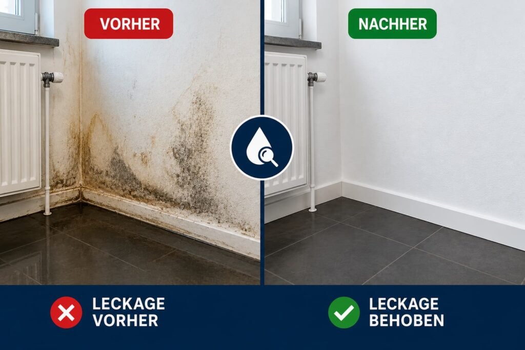 Leckortung Frankfurt – Vorher-Nachher einer professionellen Leckortung nach Wasserschaden