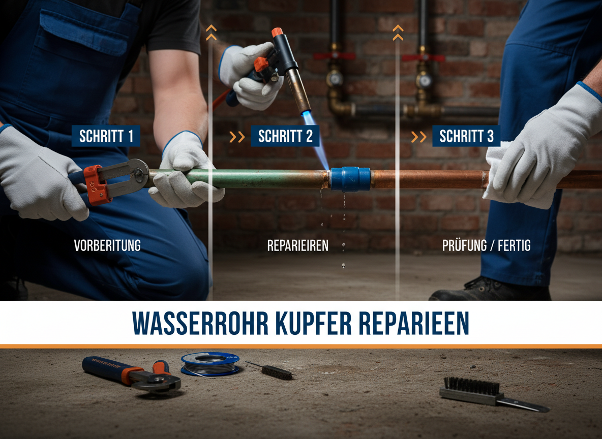 wasserrohr kupfer reparieren