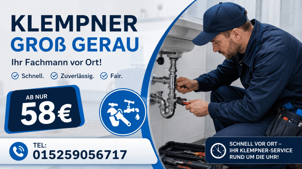 Klempner Groß-Gerau bei der Reparatur von Waschbecken und Abflussrohren